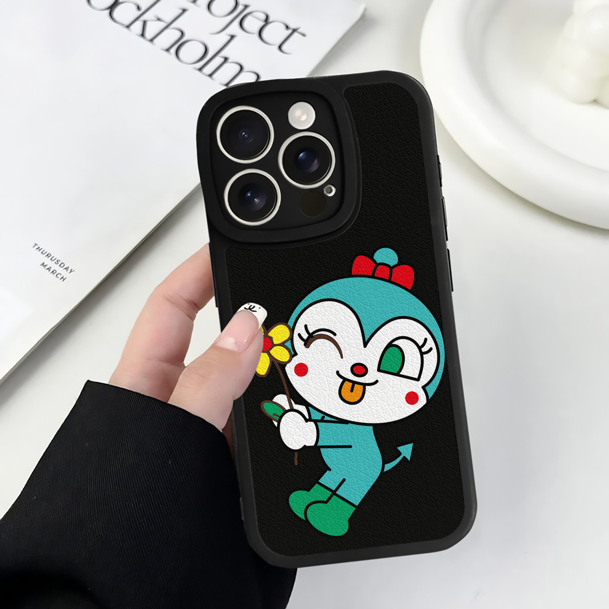 （画像用） アンパンマン Anpanman 【iPhone 16シリーズ対応】シリコンスマホケース（レザー調） 材質：シリコン